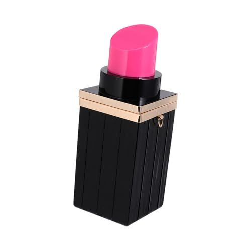 Paquet bandoulière pour rouge à lèvres et soirée chic, mini sac à chaîne en acrylique rose