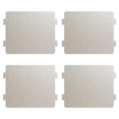 PHCOZY 4 Pcs Plaque en mica pour réparation de Micro-Ondes, Plaque de Remplacement pour Les Accessoires de réparation de Micro-Ondes(10x11cm)