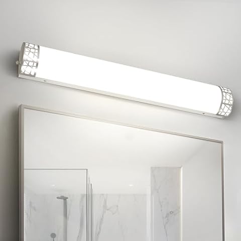 ASD 36 Inch LED Bathroom Vanity Light - Modern Dimmable 30W 2700K-5000K Adjustable Wall Mount Bar Light Fixtures, Ultra Bright Brushed Nickel Bathroom Lights Over Mirror - ETL Cover