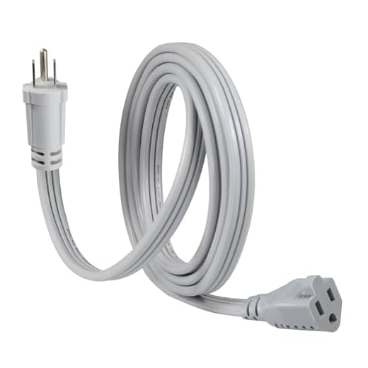 KUNCAN Appliance Power Extension Cord - Heavy Duty 14/3 AWG Parallel 3 Prong Low Profile Flat Cable US Plug Male to Female Extender Grounded Wire for AC Unit, Air Conditioner, Refrigerator (6 ft)