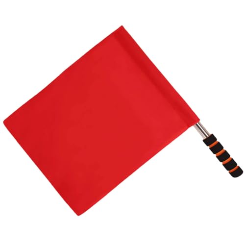 LIFKOME Referee Flag Stainless Steel Rod and Sponge Handle Lightweight Signal Flag for Sports Competitions and Events Bright Color for High Visibility
