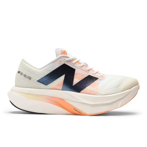 New Balance Men's FuelCell SuperComp Elite V4 Running Shoe, White/Angora/Hot Mango, 13 M