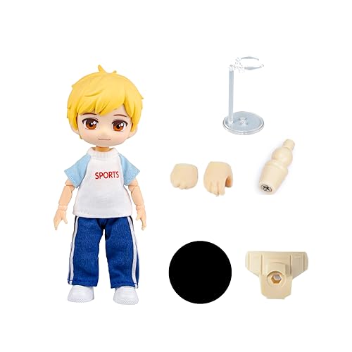 YMY Movable Joint Doll Ob11 1/12 Bjd Toys Including Gsc Doll Head Body Clothes Shoes for Boys and Girls Gifts（Boy）