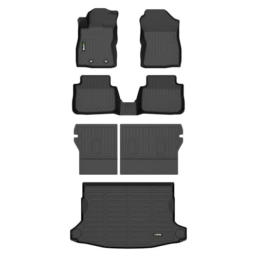 Image of HAFIDI Floor Mats for Subaru Crosstrek 2024-2025 2026 (Non Hybrid) & Subaru Impreza,All Weather Floor Mats & Cargo Liner & Back Seat Protector Mats, Car Mats for Crosstrek Accessories-Black