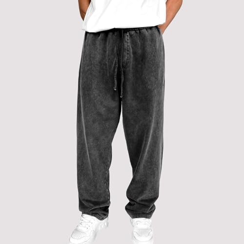 Men's Sweat Pants Adult Midweight Cotton Lounge Baggy Wide Leg Joggers Sweatpants, M-3XL2