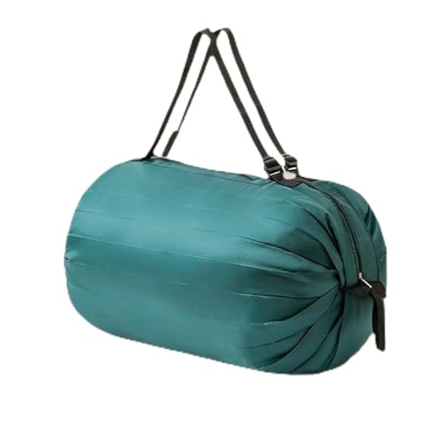 Bolsa de compras reutilizável à prova d'água de tecido Oxford compacta bolsa de armazenamento, Mais verde, Medium