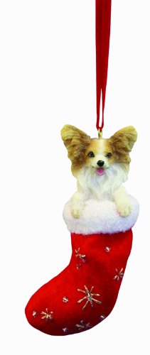 Papillion Christmas Stocking Ornament with 