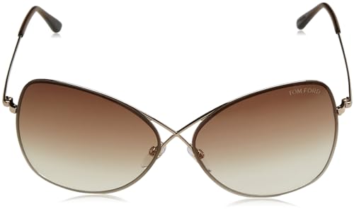 Tom Ford Butterfly Sunglasses TF250 Colette 28F Rose Gold FT02502