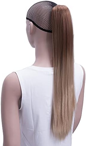 IMISSU Straight Clip on Hairpiece Extensions Pony Tail Clip Claw Ombre Ponytail Hair Pieces (Ombre Brown) - Image 5