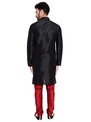 Image of HUZUR Mens Silk 6 Loop Kurta Pajama