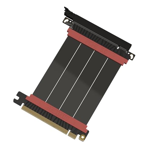 Image of LINKUP - AVA5 PCIE 5.0 Riser Cable (Used) RTX5090 RX9070 GPU Ready | x16 128GB /s Speed |Compatible with PCIe 4.0 & WRX80 /WRX90E & Silverstone Fortress Mini-ITX |Straight, Black 10cm (TL 14cm)