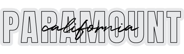 Paramount California Souvenir Vinyl Decal Sticker Clear Script Design 4 Inch