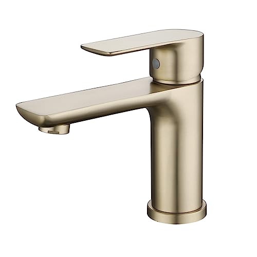Robinet de salle de bains or brossé pour rénover votre espace bien-être