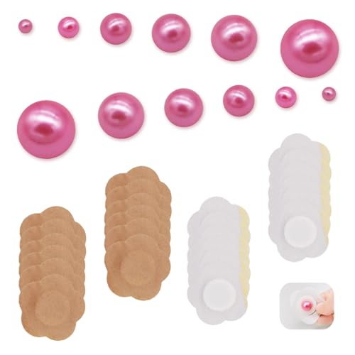 12Pcs Ball-Shape Belly Button Plug Post Tummy or Umbilical Hernia Repair Silicone Liposuction After Trainer Tuck Round Ball-shaped Shaper Tummyk6 Sizes 2 of Each + 24pcs Medical Tape) (Pink)