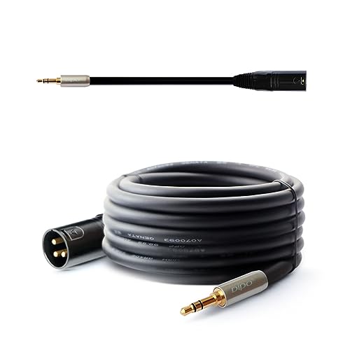 Câble robuste 3,5 mm vers XLR mâle doté de connecteurs durables de 5m à 10m