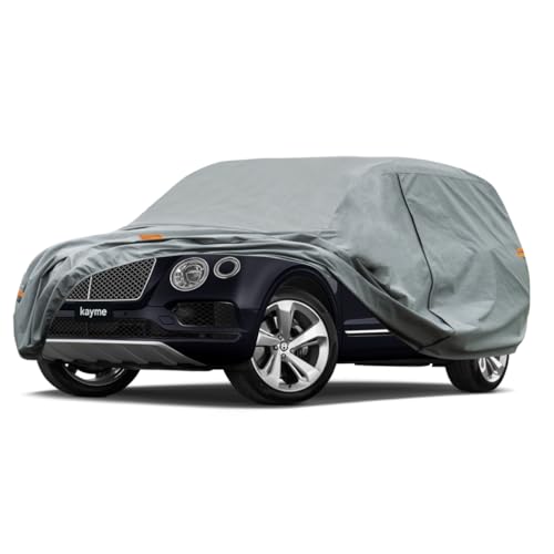Image of Kayme Heavy Duty SUV Car Cover Custom Fit Bentley Bentayga SWB Waterproof All Weather for Automobiles, Full Exterior Covers Sun Rain UV Protection.（Deliver About 3-10 Days）