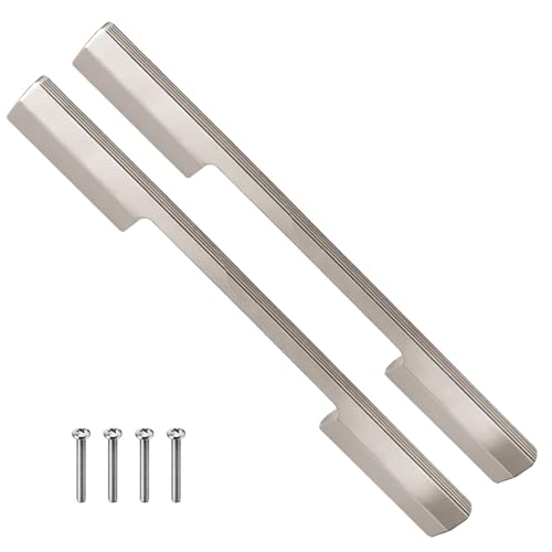 Image of VOLO Wardrobe and Cabinet Pull Handle - Versatile Handles for Wardrobes, Drawers, Sliding Closets, and Doors in Kitchens, Offices, and Bedrooms (SAC-35) (Satin, 288MM (12 Inch)) Pack of 1 piece
