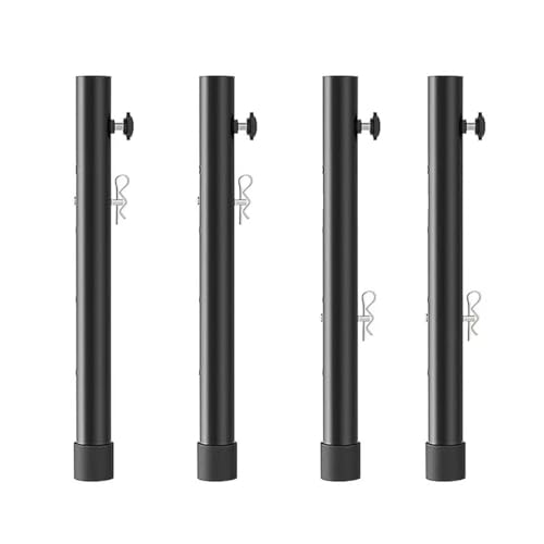 Sarini 4 Pieces Table Leg Extenders Set, 20cm Chair Leg Extenders with Latches and Locking Pins