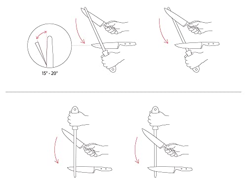 WÜSTHOF Wetzstahl 23 cm, Schwarz / Silber