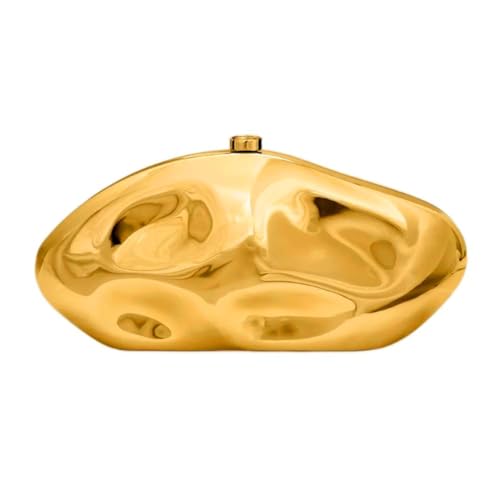 Image of Acrylic Shell Clutch Purse for Women Metallic Evening Bag Large Designer Acrylic Handbag for Wedding Party Prom