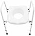Raised Toilet Seat, Adjustable Height and Width Elevated Toilet Seat with Handles, Commode Chair for Toilet, Extra-Wide Seat, Bedside Commode, White