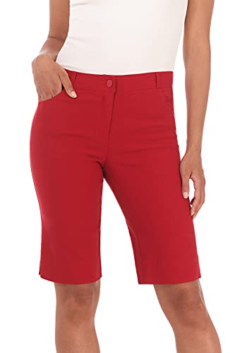 Image of Rekucci Women's Iconic Comfort Stretch 5 Pocket Bermuda Short w /Zipper Closure