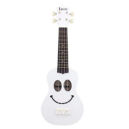 Ukulélé en bois de tilleulélé 53 cm avec accordeur de cordes en nylon pour une performance – Blanc - Les Beatles, Paul McCartney, John Lennon, RIngo Starr, George Harrison Ukulélé en bois de tilleulélé 53 cm avec accordeur de cordes en nylon pour une performance - Blanc