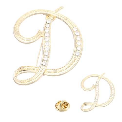 Image of PATIKIL Rhinestone Letter Brooch Pins, Initial Rhinestone Alphabet Letter Lapel Badges Pin for Women Men Suits Dress Coat