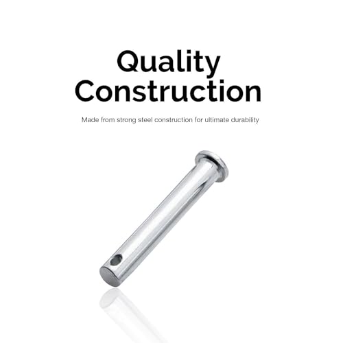 NEIKO 50414A 60 Piece Clevis Pins Assortment Kit, Zinc Construction 3/32”,1/8”, and 5/32” Hole Sizes, 3 Different SAE Sizes, Steel Pin, Single Hole Flat Head Clevis Pins