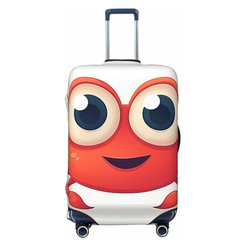 Red Crab Elastic Travel Luggage Cover, Washable Spandex Suitcase Protector, Anti-Scratch Fits 18-32 Inch