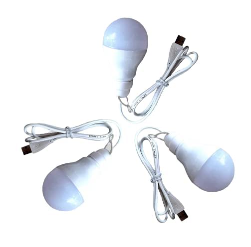 HCR ACCESSORIES®USB LED Bulb 5 Watt 6 Volts Bright Light Reading Lamp for Camping Used with Laptop, PC, Power Bank (B09VH2XFQ4) Amazon Price History, Amazon Price Tracker