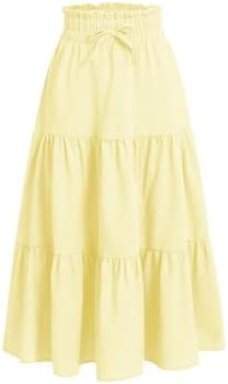 Floerns Girls Boho Floral Print High Waist Flare Hem Summer Long ...