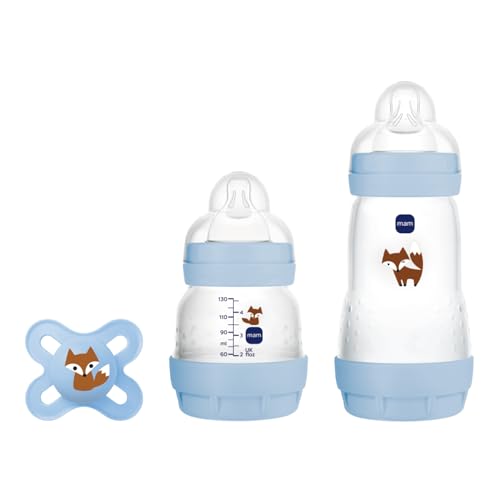 MAM, Set nouveau-né, set cadeau. Comprend : 1 biberon anti-colique de 130 ml, 1 biberon...