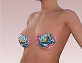 TuckTats Heidi Lotus Flower Breast Temporary Tattoo