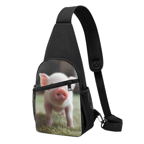 Sac à bandoulière imprimé animal léger et réglable Noir