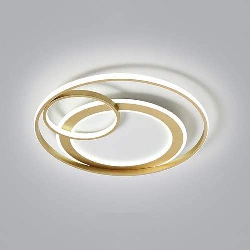 Plafonnier LED géométrique doré à éclairage créatif chic et économique - 2
