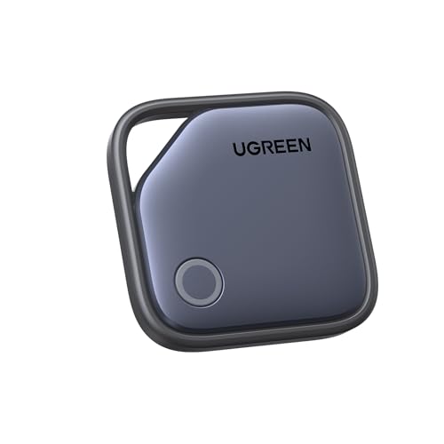 UGREEN 2 Pack FineTrack Smart Finder, Bluetooth Tracker Tag, 2-Year Replaceable Battery, Compatible with Apple Find My (iOS only), 80dB Alarm Volume, Item Finder and Locator for Keys, Luggag