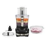 Hamilton Beach Big Mouth Duo Plus 12 Cup Food Processor & Vegetable Chopper with Additional Mini 4 Cup Bowl, Black (70580)