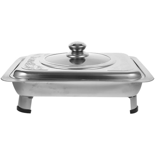 Cabilock Plato de chafing de acero inoxidable para chafing plato buffet bandejas buffet calentador de alimentos de acero
