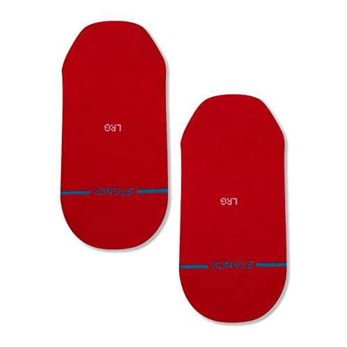 Stance Icon No Show Socks (Medium, Red)3