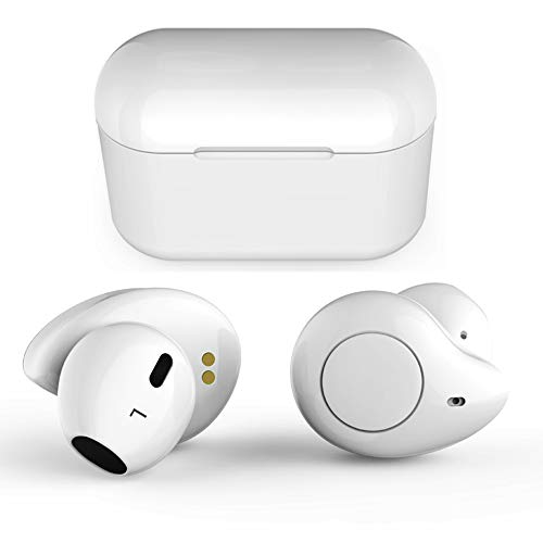 True Wireless Earbuds, Willful T1 Bluetooth Earbuds Wireless Earphones Headphones HD Stereo Sound Clear Call 20H Playtime Earbuds with Microphone Charging Case Compatible iPhone Samsung Android White