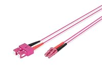DIGITUS DK-2532-01-4 – Glasfaserkabel OM4 – 1 m – LC zu SC – Duplex LWL Kabel – 1/10/40/100 Gbit/s – MM Multimode Glasfaser LAN Kabel – Fasertyp: 50/125 µ – Violett (Violet) – Ansicht 6