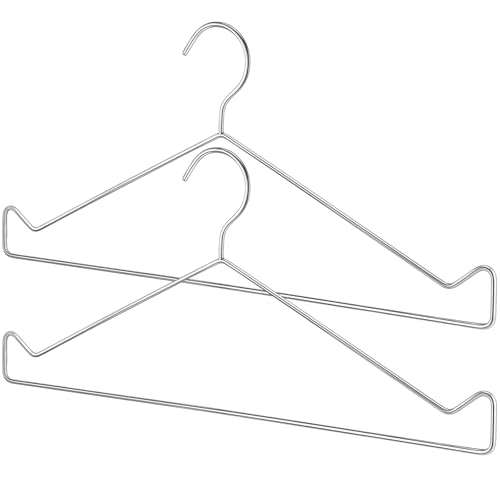 Image of Wonderjune 2 Pack X Ray Apron Hangers Radiation Protection Heavy Duty Silver Metal Apron Hangers for Radiation Workstations