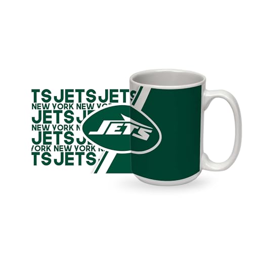 Image of Rico Industries NFL Football 15 oz White Ceramic Mug