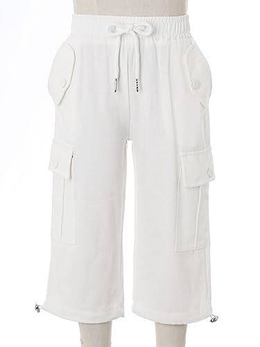 Yartina Toddler Kids Girls Boys Drawstring Casual Harem Pants Summer Cotton Elastic Waist Trousers2