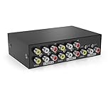 AV RCA Switch Box 4 way, MT-ViKI Audio Video Switcher Composite Video L/R Audio Selector Box for DVD STB Game Consoles (4 in 1 out)