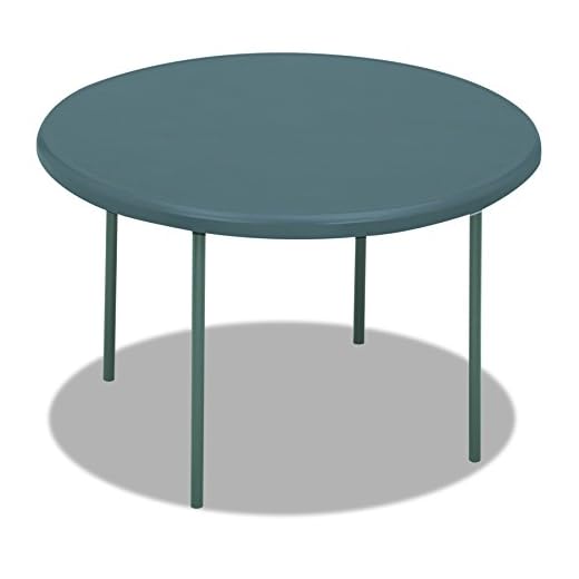 Iceberg 65247 IndestrucTable TOO Folding Table, 48" Round, Charcoal