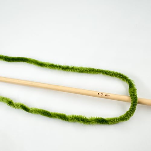 Image of Cuddly Velvet Chenille Yarn, Super Soft Fluffy Bulky for Knitting Crocheting Crafting Blanket Amigurumi, Durable for Shedding, 100 Gram (3.53 Ounces) 109 Yards (100 Meters) (Grass Green)