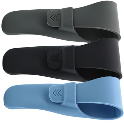 PLAFOPE 3個点 シリコン製手動剃刀カバー 耐圧 携帯便利 保護スリーブ 旅行用 メンズシェーバーケース ブラック ダークグレー ノル ブルー各色