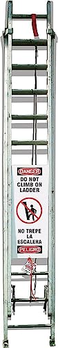 Accuform Signs KLB426 Ladder Shield Kit (Includes Aluminum Ladder Shield, Cable-Hasp Lockout, Padlock, Accident Prevention Tags), 42" Height x 13-1/4" Width x 2-13/16" Depth,Red/Black on White